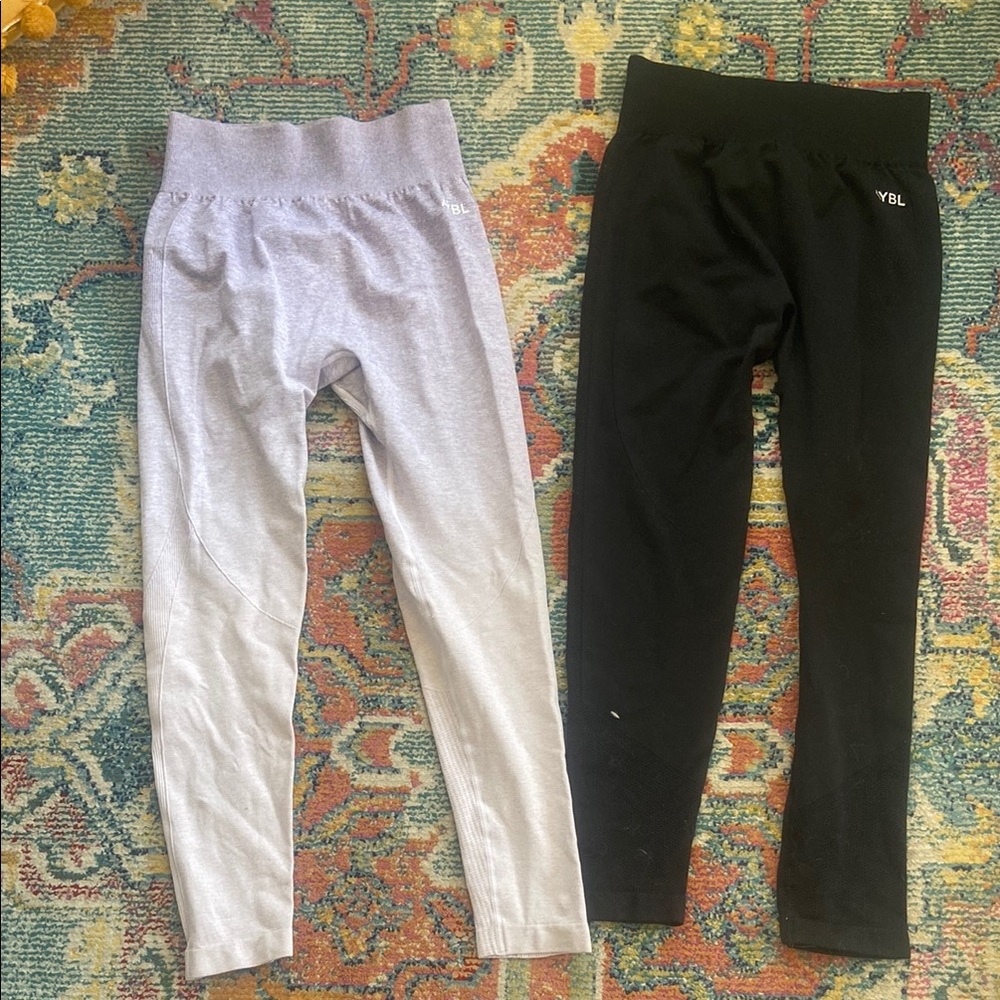 AYBL Black and Gray Seamless Leggings High Waist Stretch